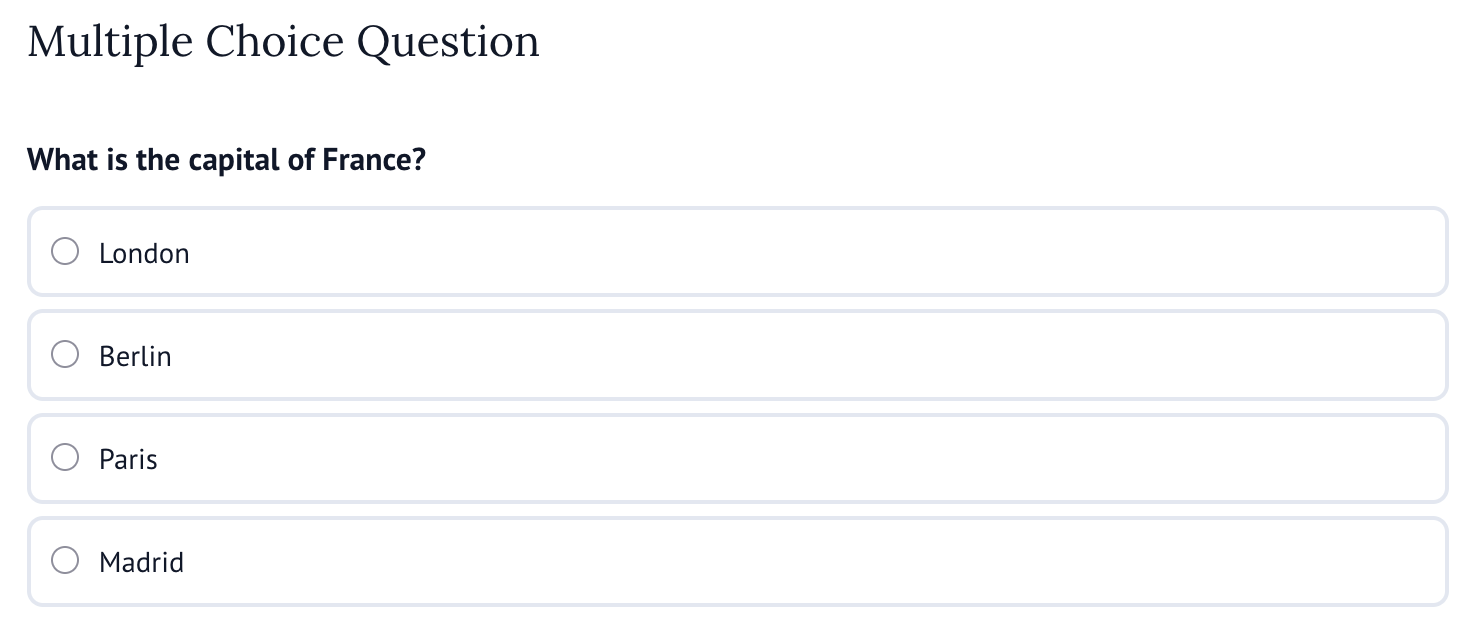 multiple choice